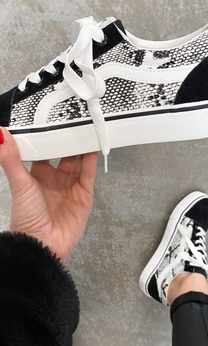 VERA SNAKE SNEAKER BLACK