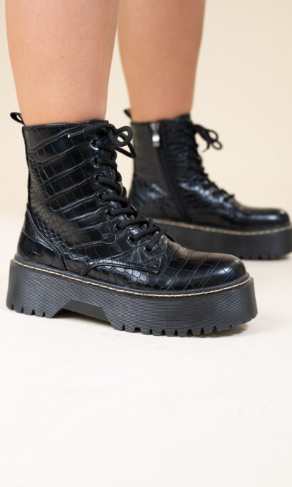 JAYDI PRINT BOOTS BLACK
