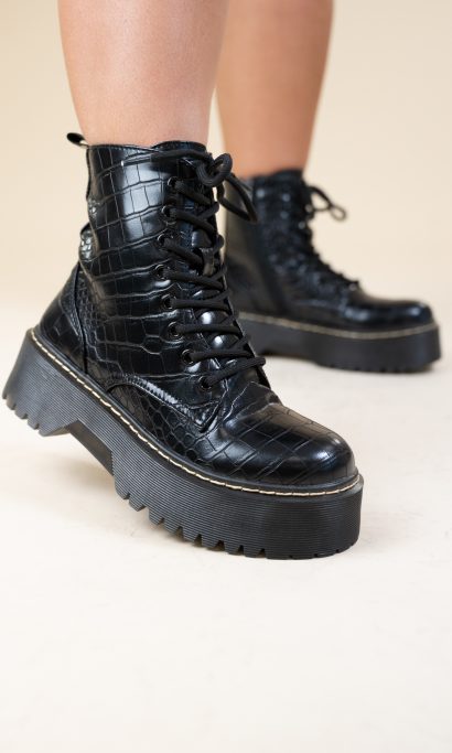 JAYDI PRINT BOOTS BLACK