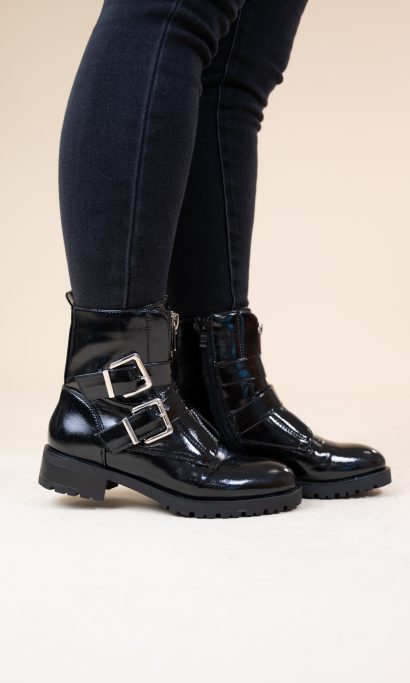 JULIE LACQUER BOOTS