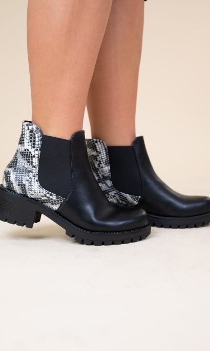 CHELSEA SNAKE BOOTS