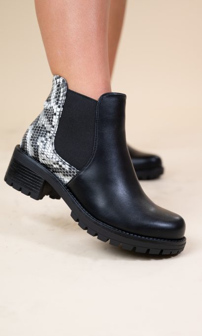 CHELSEA SNAKE BOOTS