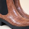 SNAKE BUCKLE BOOTS BROWN