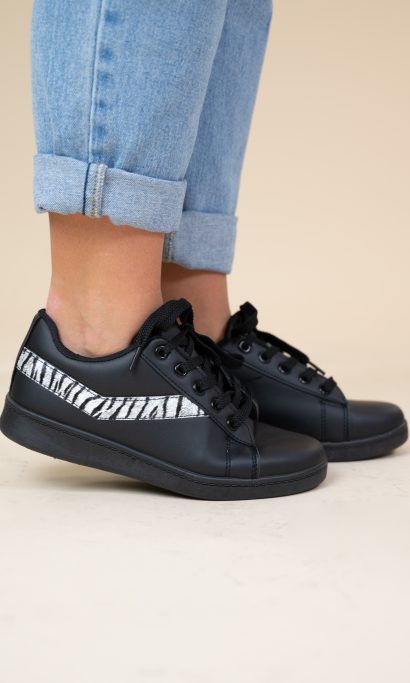 SHENA SNAKE SNEAKER BLACK