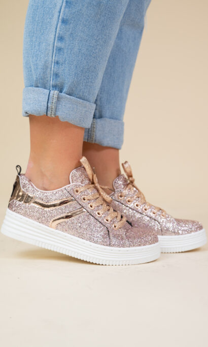 DEMI GLITTER SNEAKER PINK