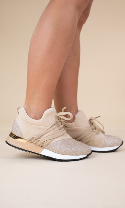 LIO GLITTER SNEAKER KHAKI