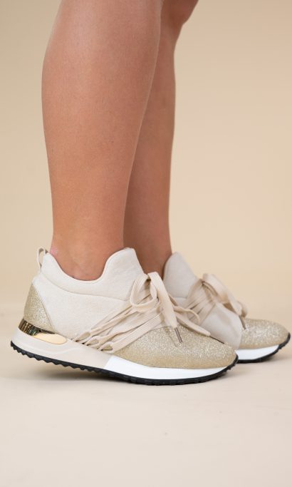 LIO GLITTER SNEAKER BEIGE