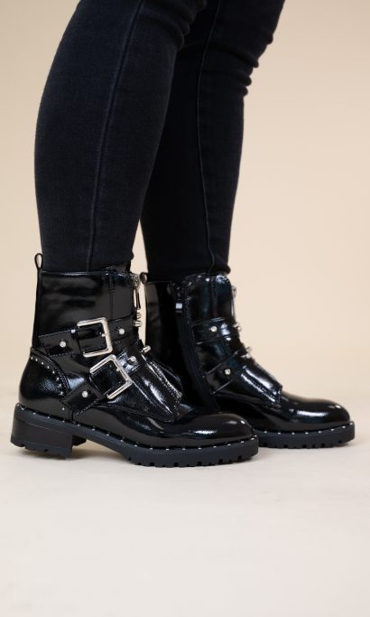 NATHALIE LACQUER BOOTS