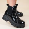 LAVIE BOOTS CROCO BLACK