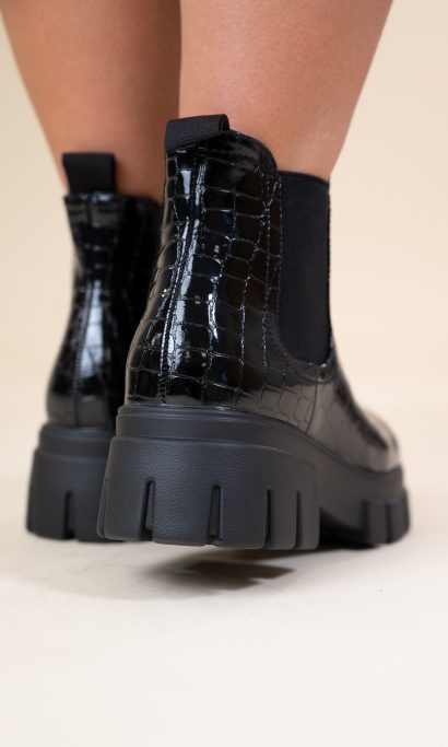 LAVIE BOOTS CROCO BLACK