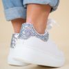 FLEUR GLITTER SNEAKER SILVER