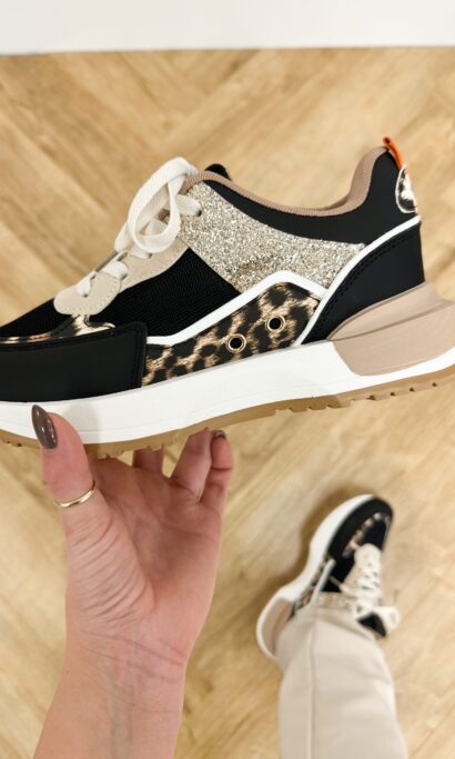 Jitske leo sneaker black