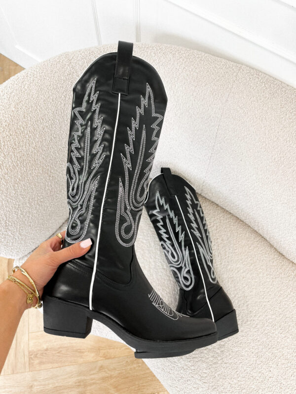 Hailey western boots zwart