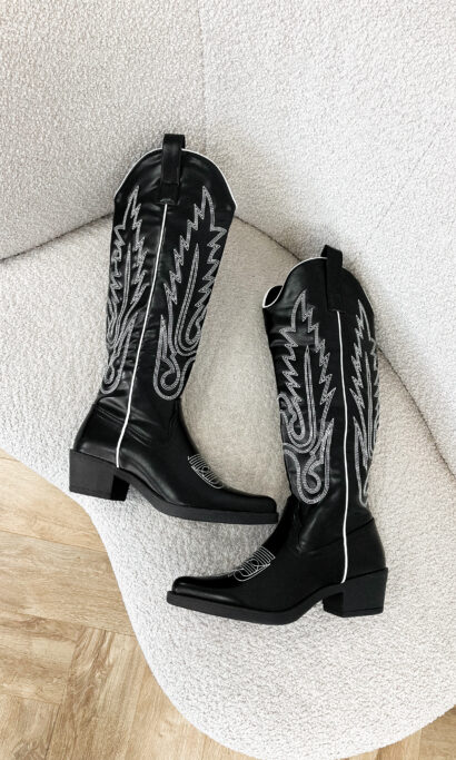 Hailey western boots zwart
