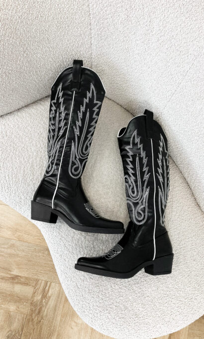 Hailey western boots zwart